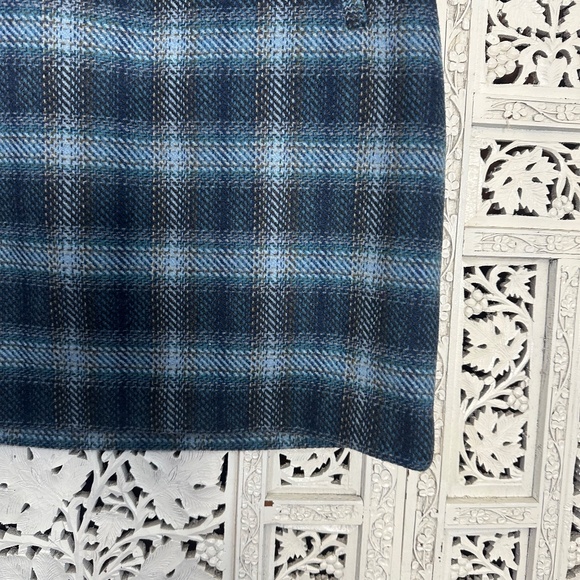 Talbots Petites Blue Plaid Wool Blend Academia School Girl Skirt Sz M/L - Picture 3 of 6